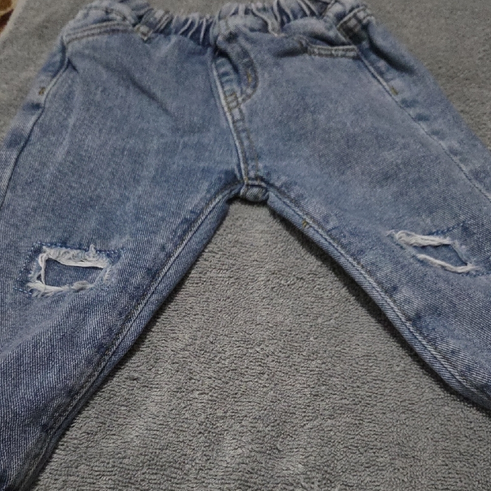 Kids' Classic Blue Ripped Jeans